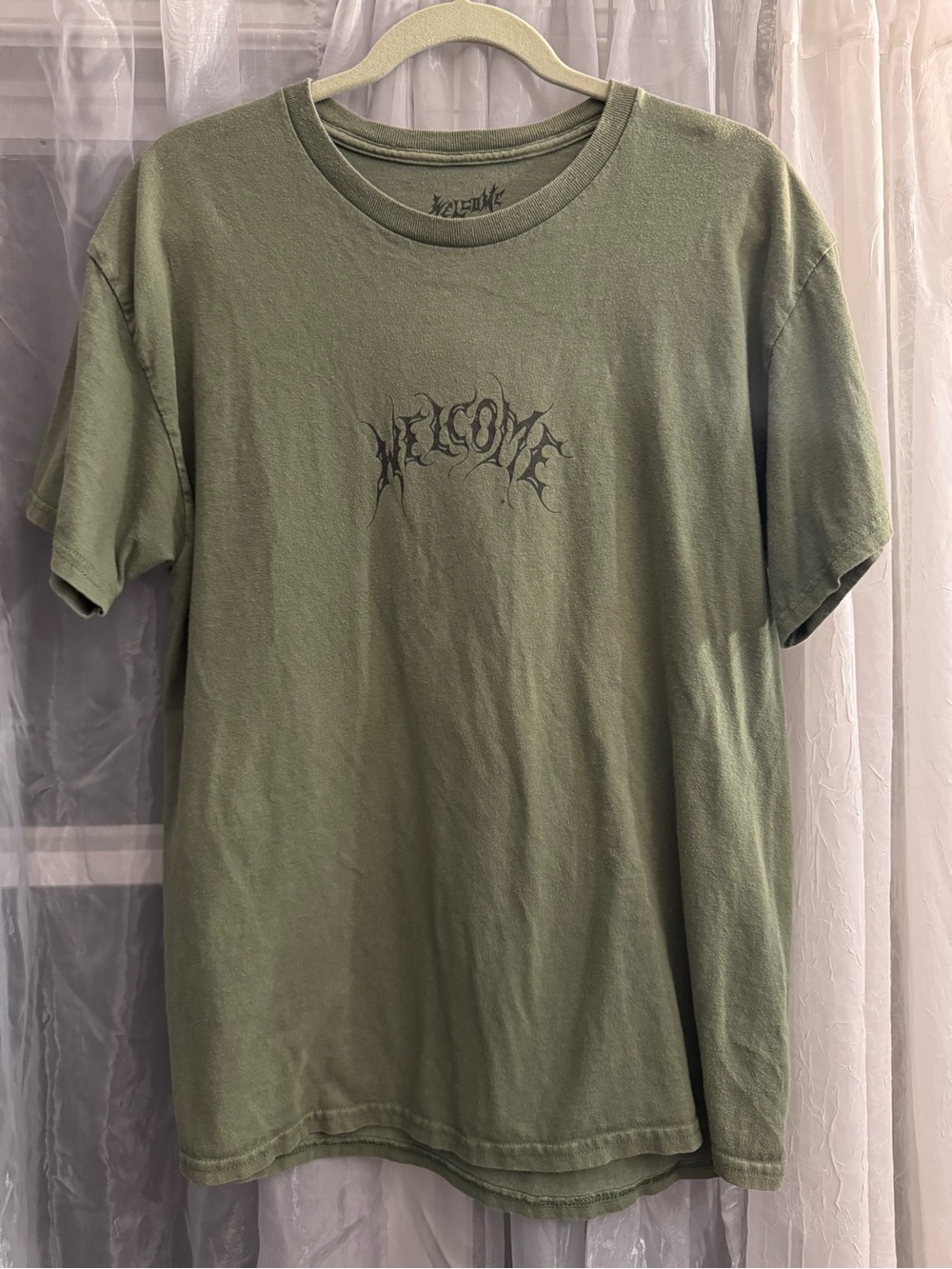 Welcome Olive Green Short Sleeve Tee